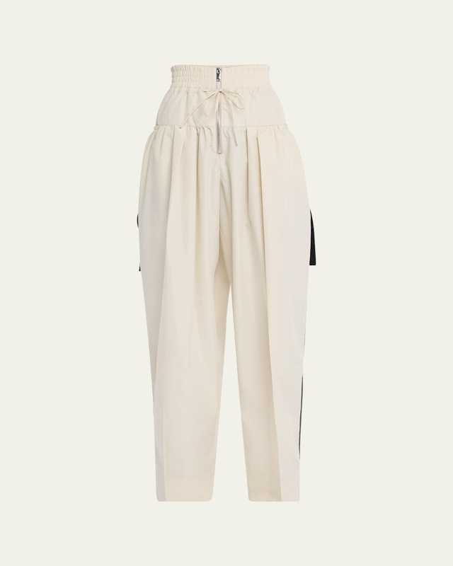 Wide-Leg Zip Pants